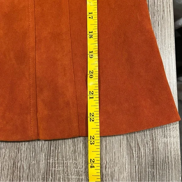 Dressbarn Faux Suede Zip Up Jacket, Womens Small in Burnt Orange - Picture 9 of 10